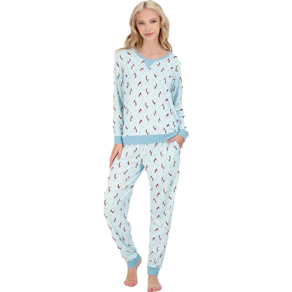 PJ Couture Hello Winter Womens 2 PC Nightwear Pajama Set