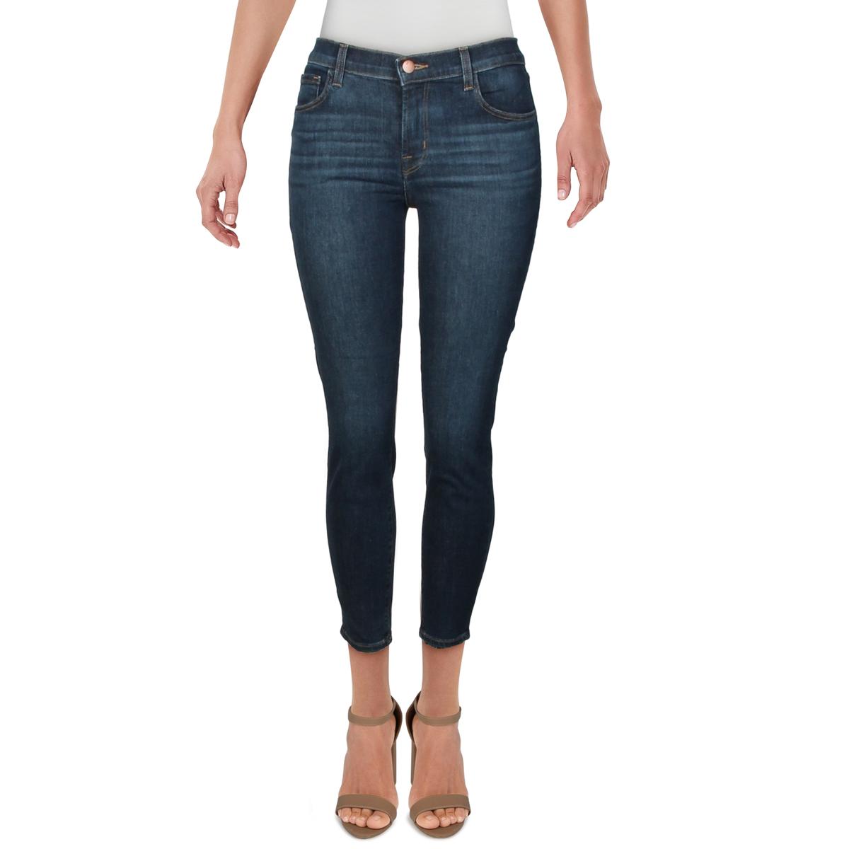 J Brand Womens Denim Whisker Wash Skinny Crop Jeans
