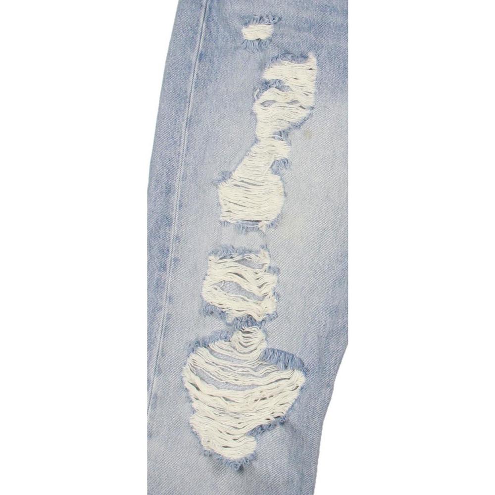 Levi Strauss 501 Mens Mid-Rise Destroyed Straight Leg Jeans