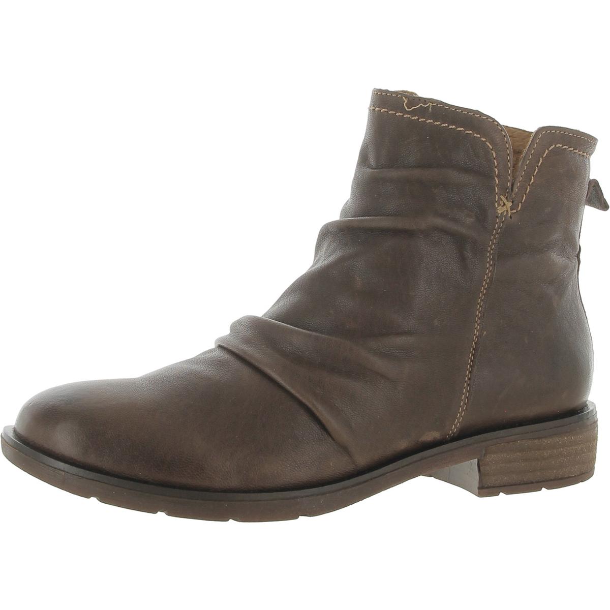 Soft Beckie Womens Leather Ankle Booties