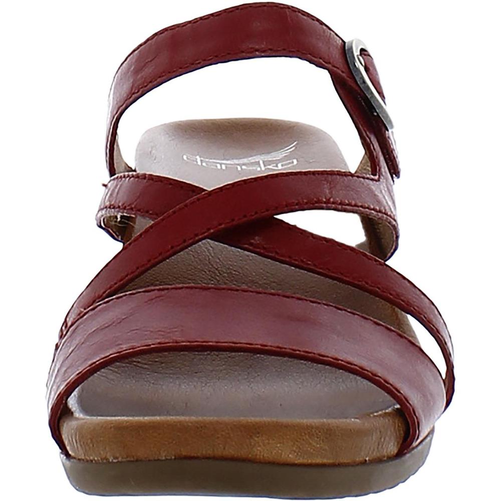 DANSKO Ana Womens Leather Slip On Wedge Sandals
