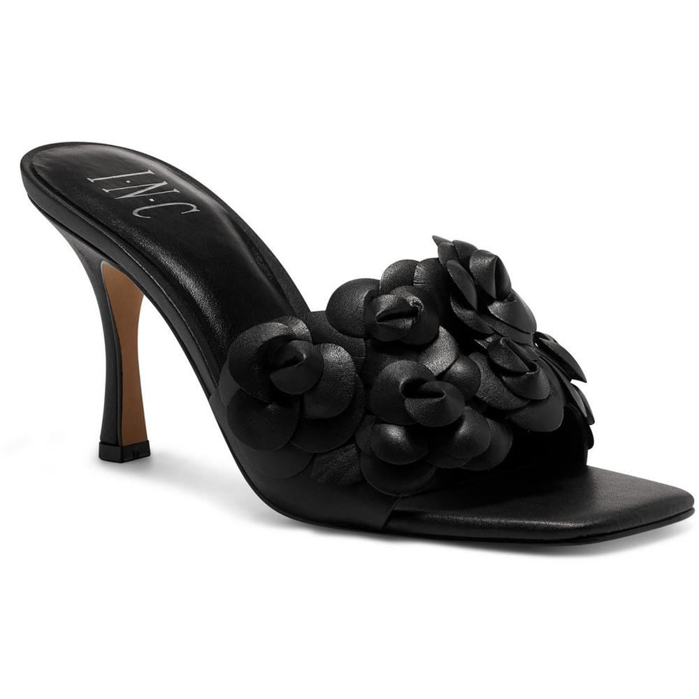 International Concepts Weslyn Womens Faux Leather Slip-On Slide Sandals