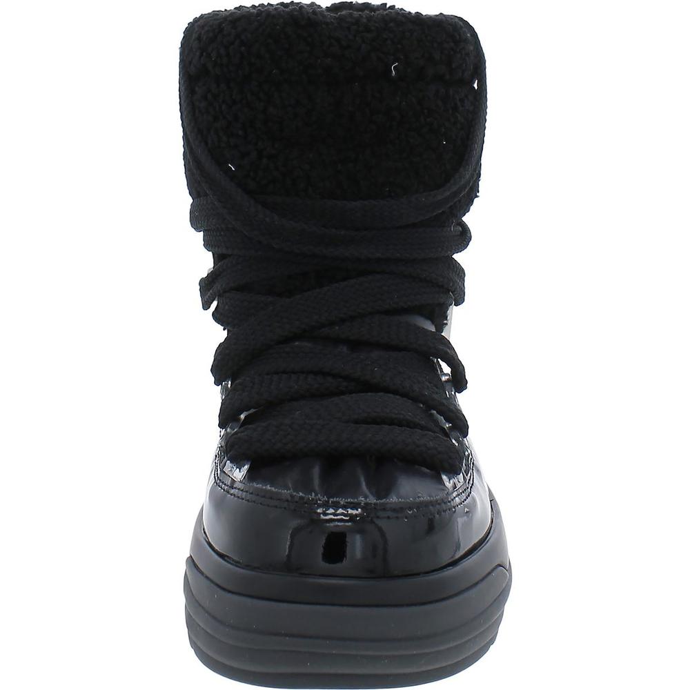 Moncler InsoluxM Womens Round Toe Faux Fur Ankle Boots