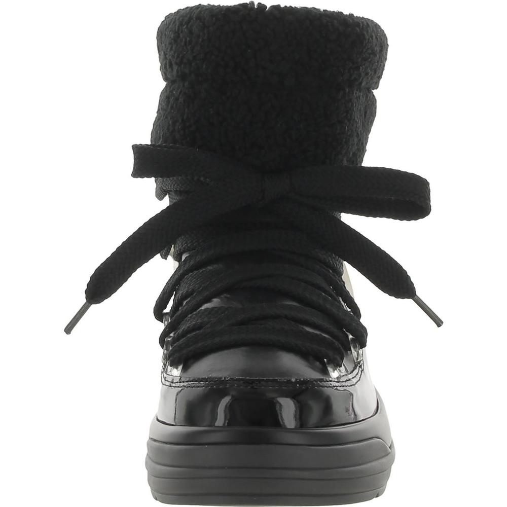 Moncler InsoluxM Womens Round Toe Faux Fur Ankle Boots