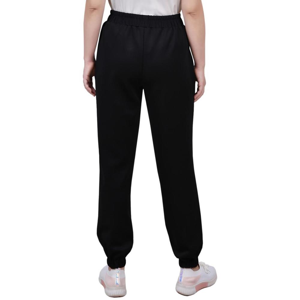 NY Collection Petites Womens Crepe Mid Rise Jogger Pants