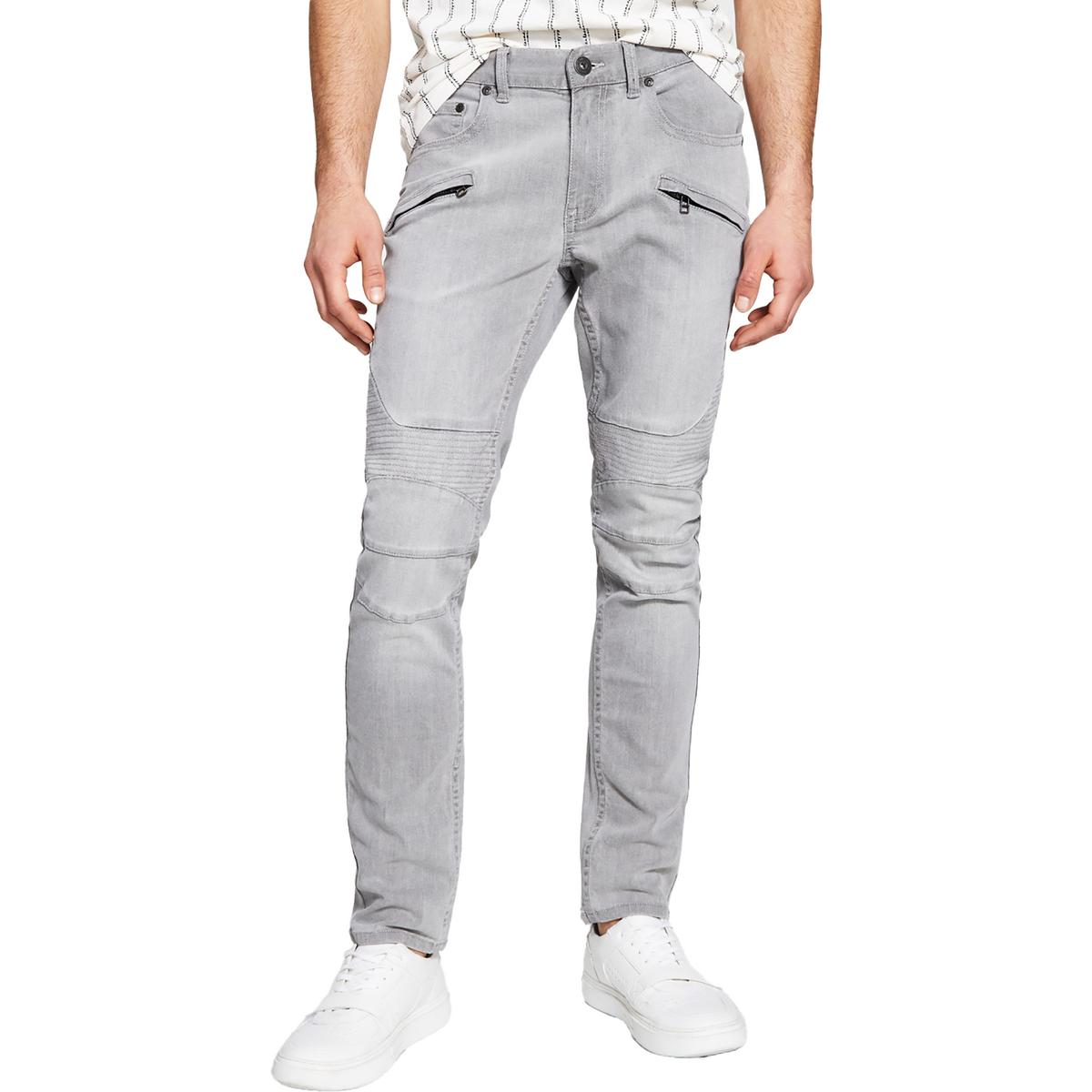 International Concepts Mens Tinted Moto Skinny Jeans