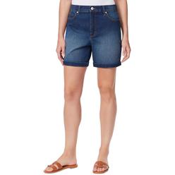Gloria Vanderbilt Amanda Womens High Rise Mini Denim Shorts