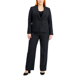 Le Suit Plus Womens Pinstripe Professional Pant Suit