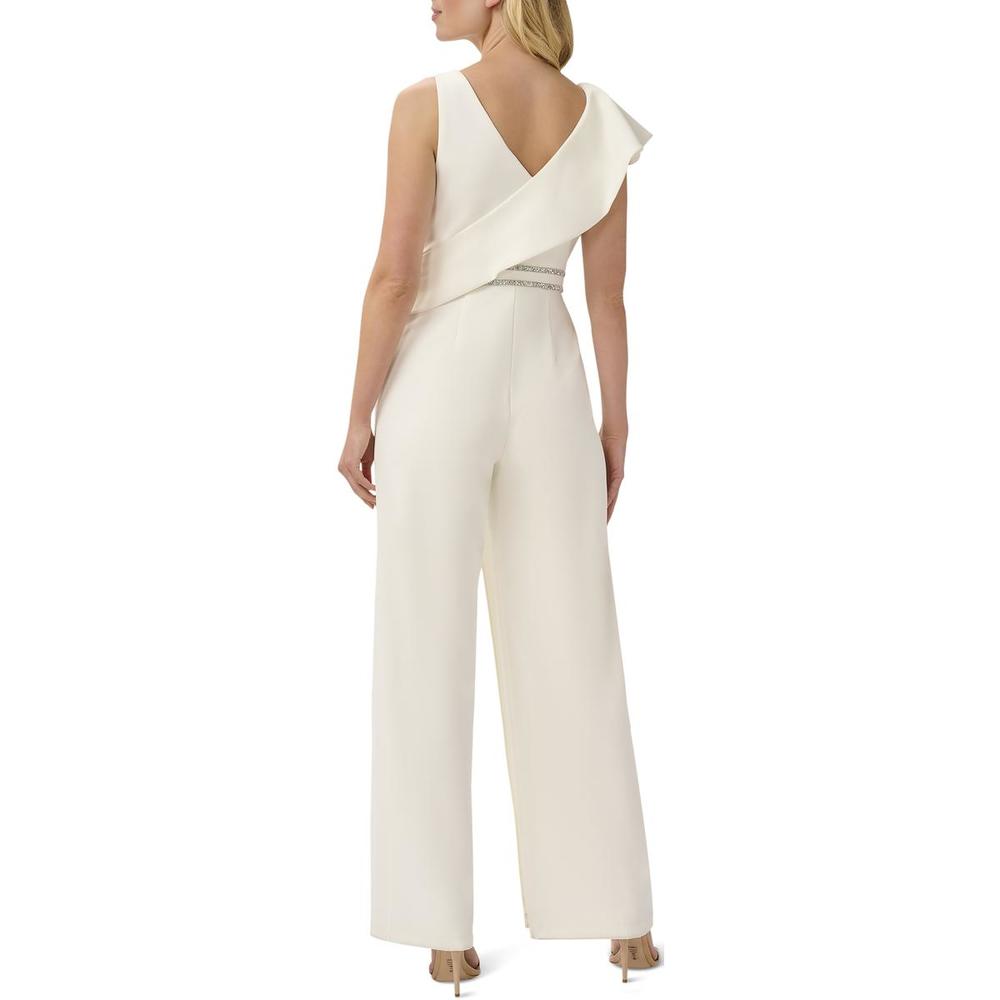 Adrianna Papell Womens Embellished Wide-Leg Jumpsuit