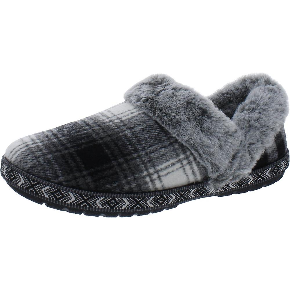 Skechers Too Cozy Womens Dog Print Casual Slip-On Slippers