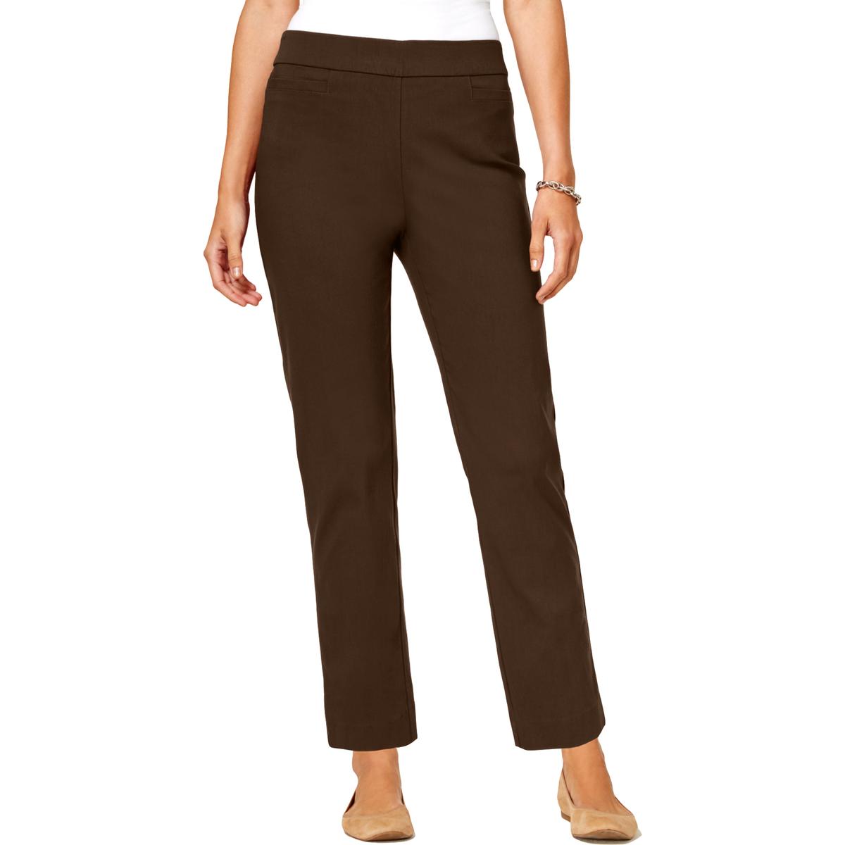 Alfred Dunner Womens Modern Fit Pull On Ankle Pants