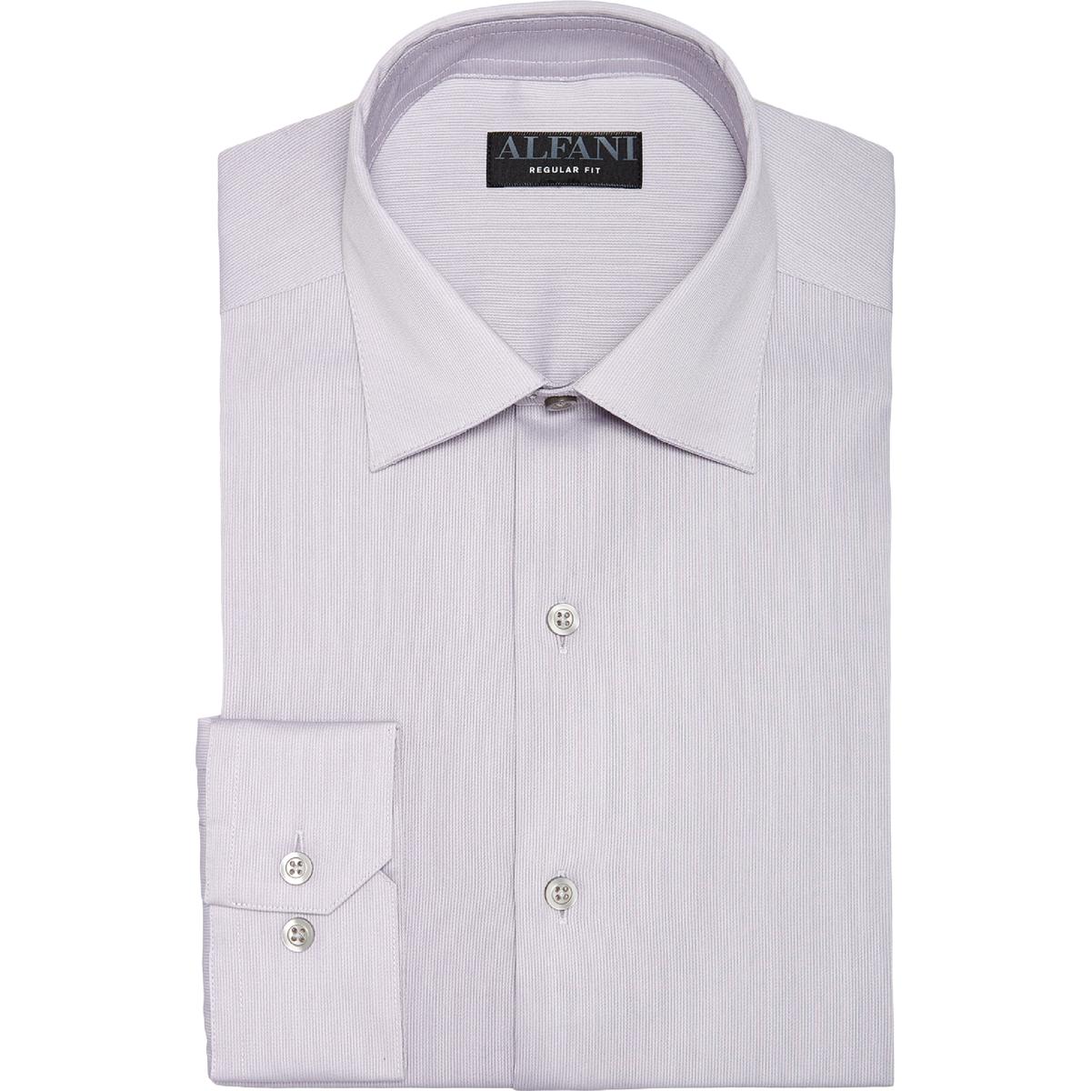 Alfani Mens Regular Fit Office Wear Button-Down Shirt