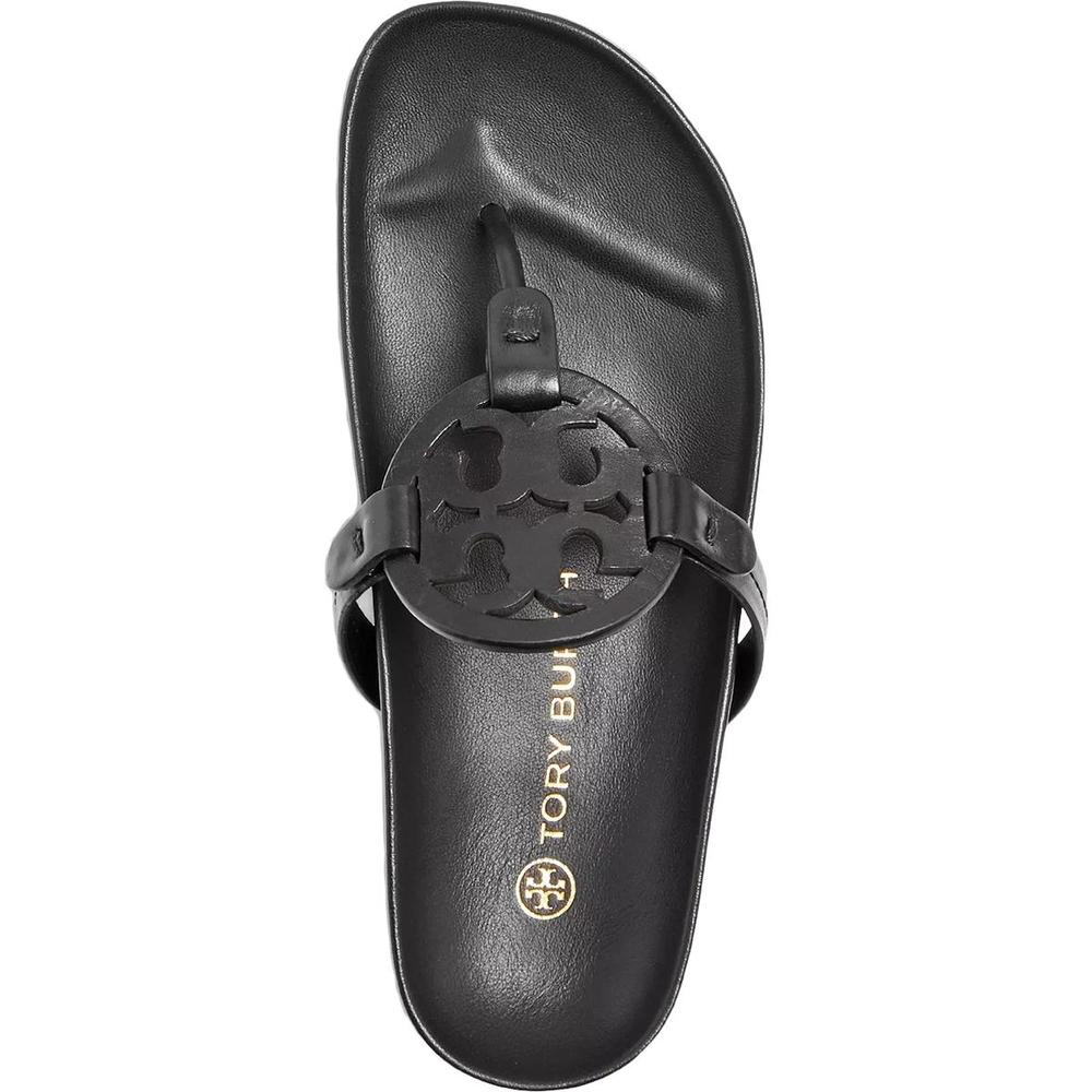 Tory Burch Miller Cloud Womens Leather Footbed Flat Sandals
