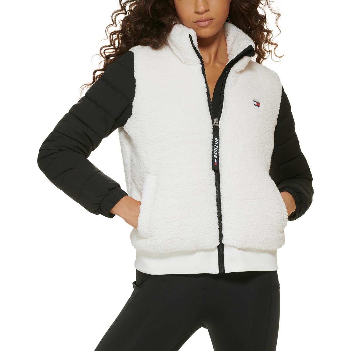 Tommy Hilfiger Sport Womens Cropped Activewear Zip-Up Jacket