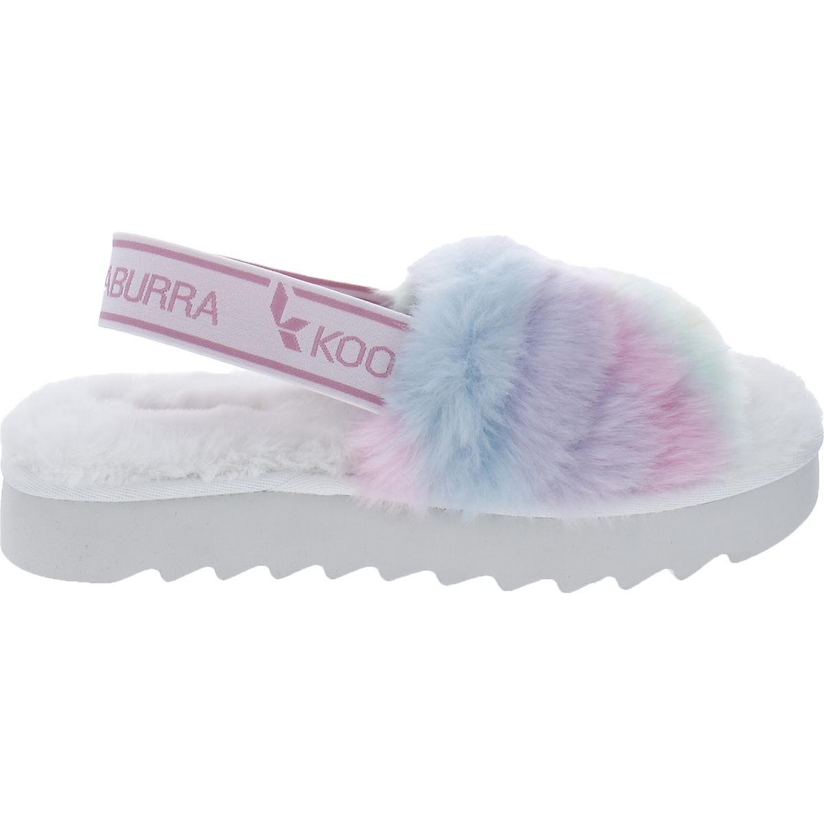 Koolaburra Fuzz'n II Pastel Womens Faux Fur Slip-On Slingback Slippers