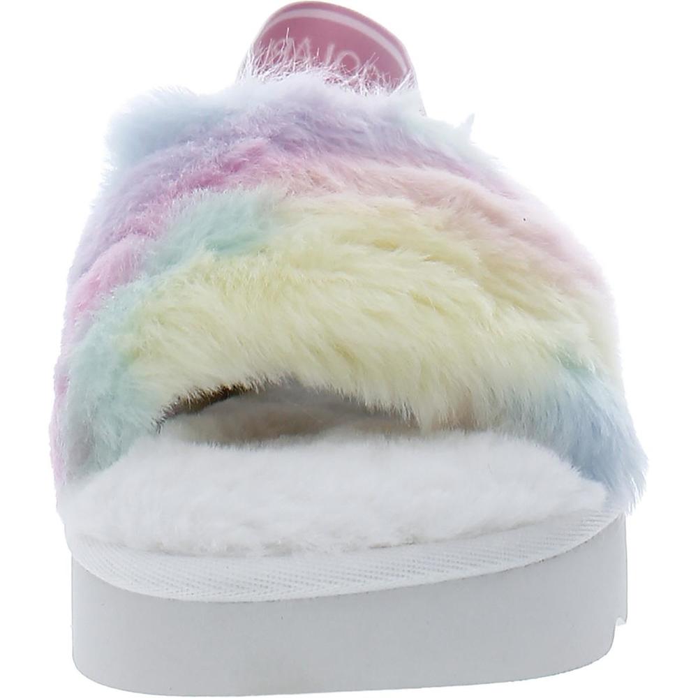 Koolaburra Fuzz'n II Pastel Womens Faux Fur Slip-On Slingback Slippers