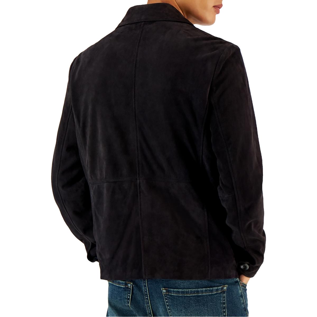 CRWTH Munro Mens Leather Lightweight Shirt Jacket