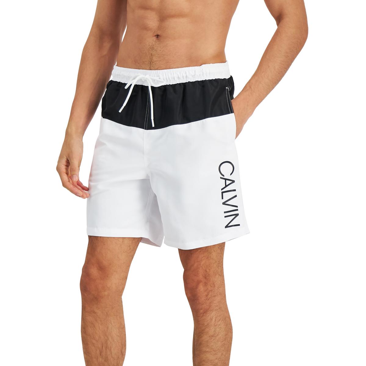 Calvin Klein Mens 7" Inseam Beachwear Swim Trunks