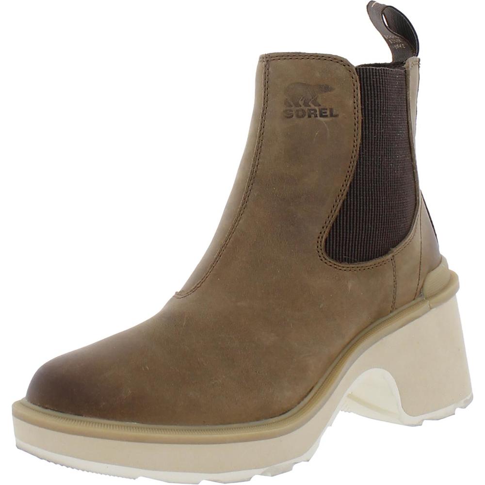 Sorel Hi Line Womens Leather Padded Insole Chelsea Boots