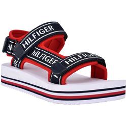 Tommy Hilfiger Nurii Womens Logo Ankle Strap Flatform Sandals