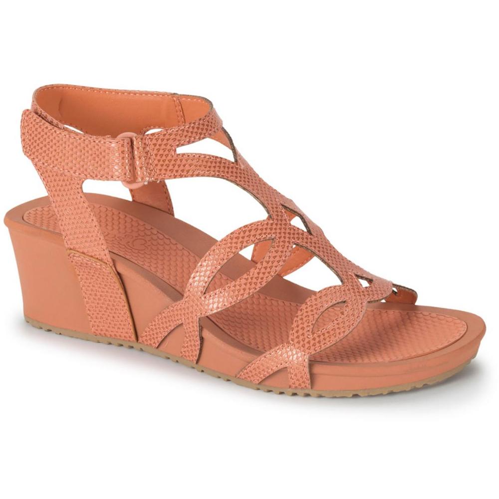 Baretraps Raeanne Womens Faux Leather Strappy Wedge Sandals