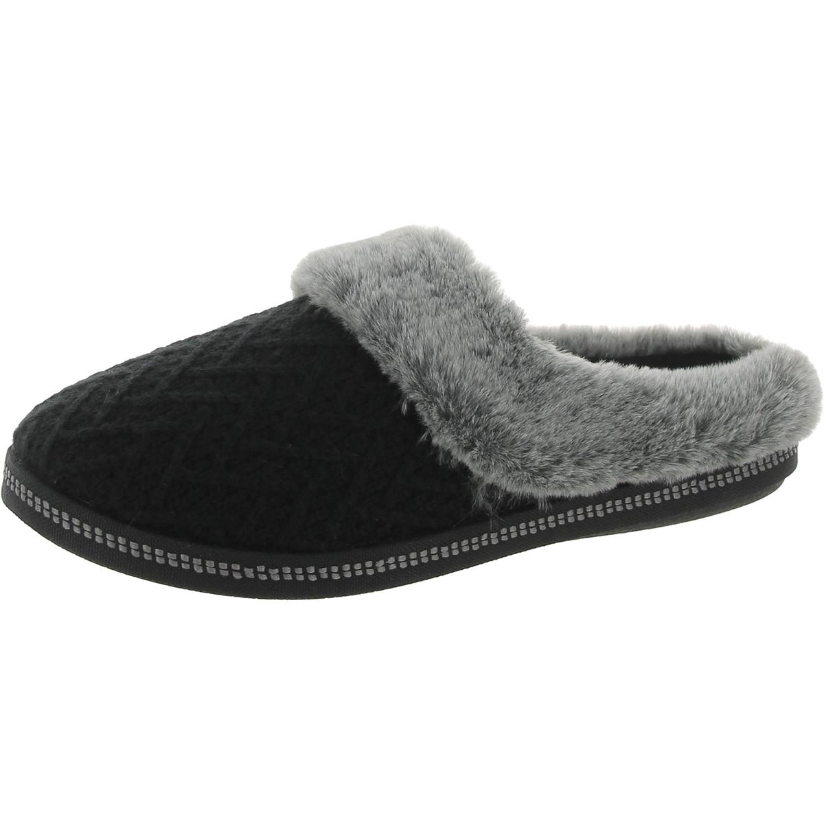 Skechers Cozy Campfire Home Essential Womens Faux Fur Slip On Slide Slippers