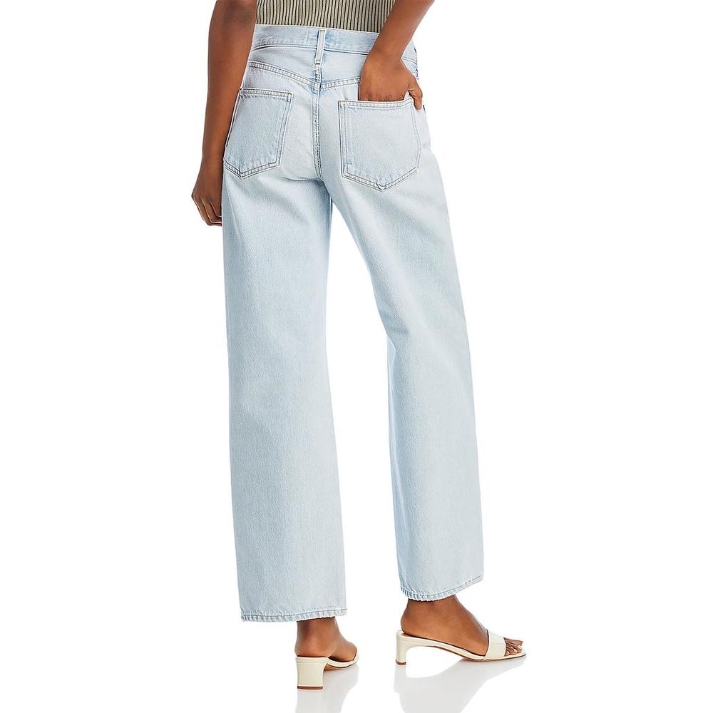 Agolde Fusion Womens Organic Cotton High Rise Wide Leg Jeans