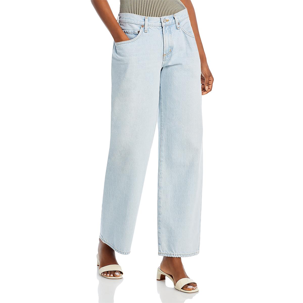 Agolde Fusion Womens Organic Cotton High Rise Wide Leg Jeans