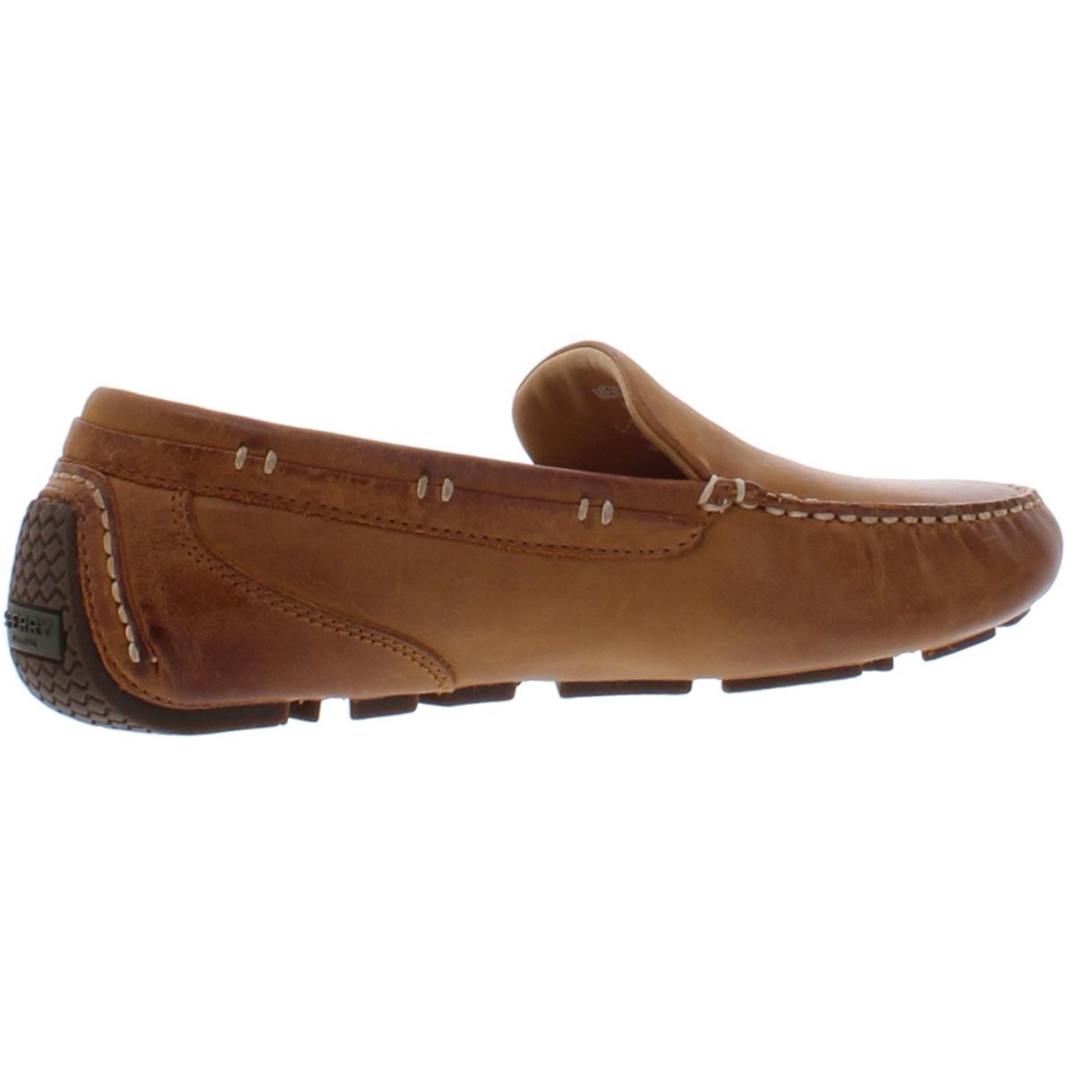 Sperry Gold Harpswell Mens Leather Slip On Driving Moccasins