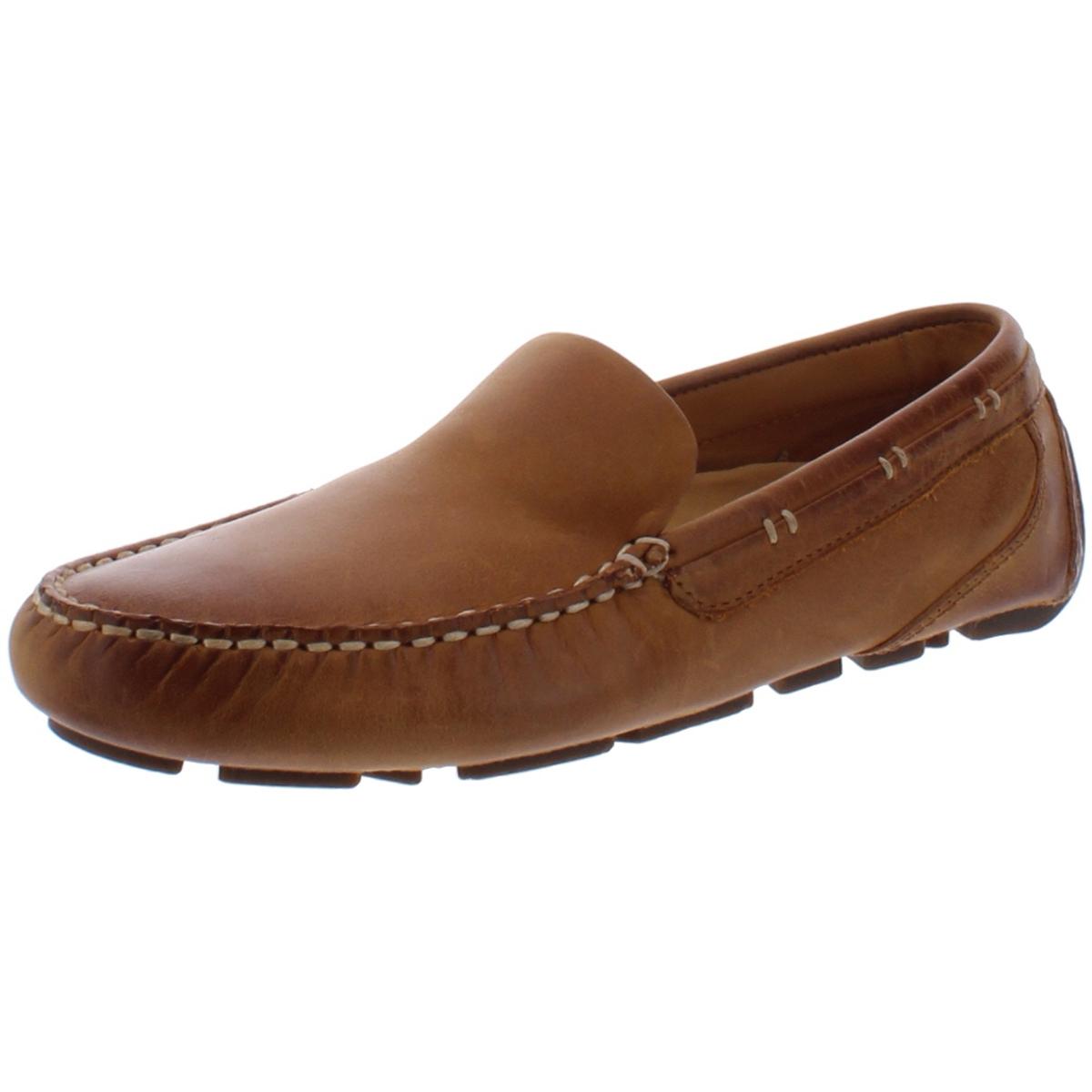 Sperry Gold Harpswell Mens Leather Slip On Driving Moccasins