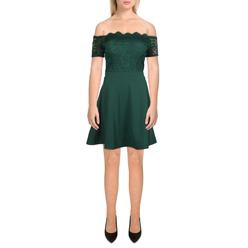 City Studio Juniors Womens Lace Mini Cocktail and Party Dress