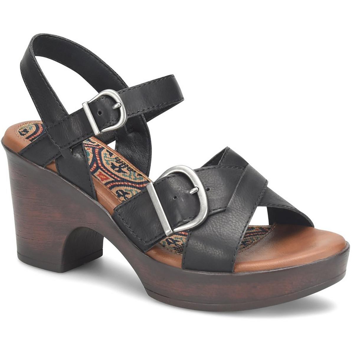 B.O.C. Garnet Womens Faux Leather Criss-Cross Slingback Sandals