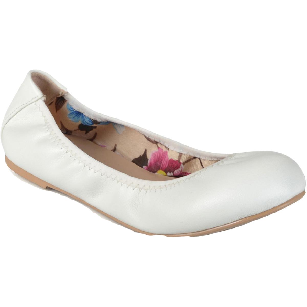 Journee Collection Lindy Womens Faux Leather Round Toe Ballet Flats