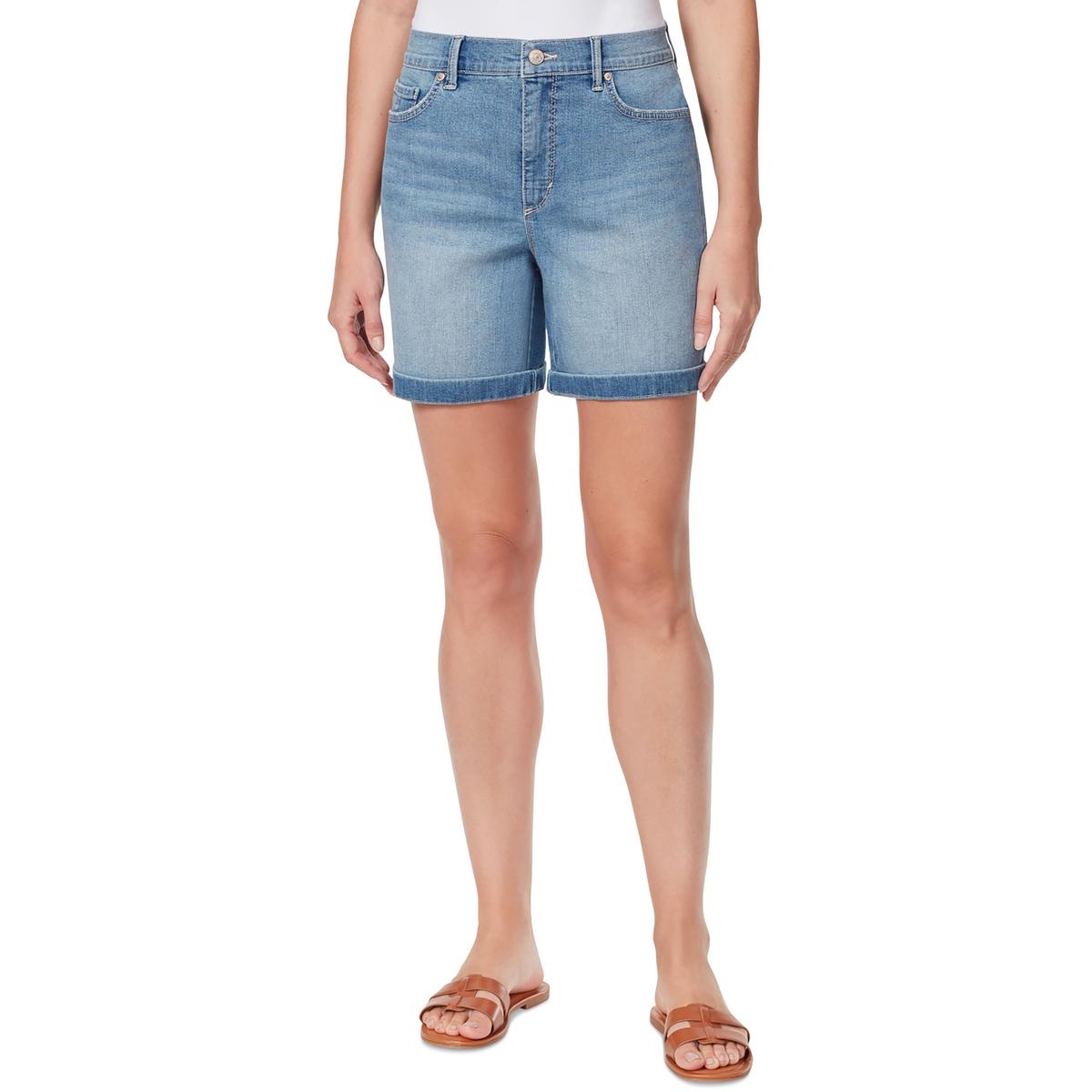 Gloria Vanderbilt Womens High Rise Mini Denim Shorts