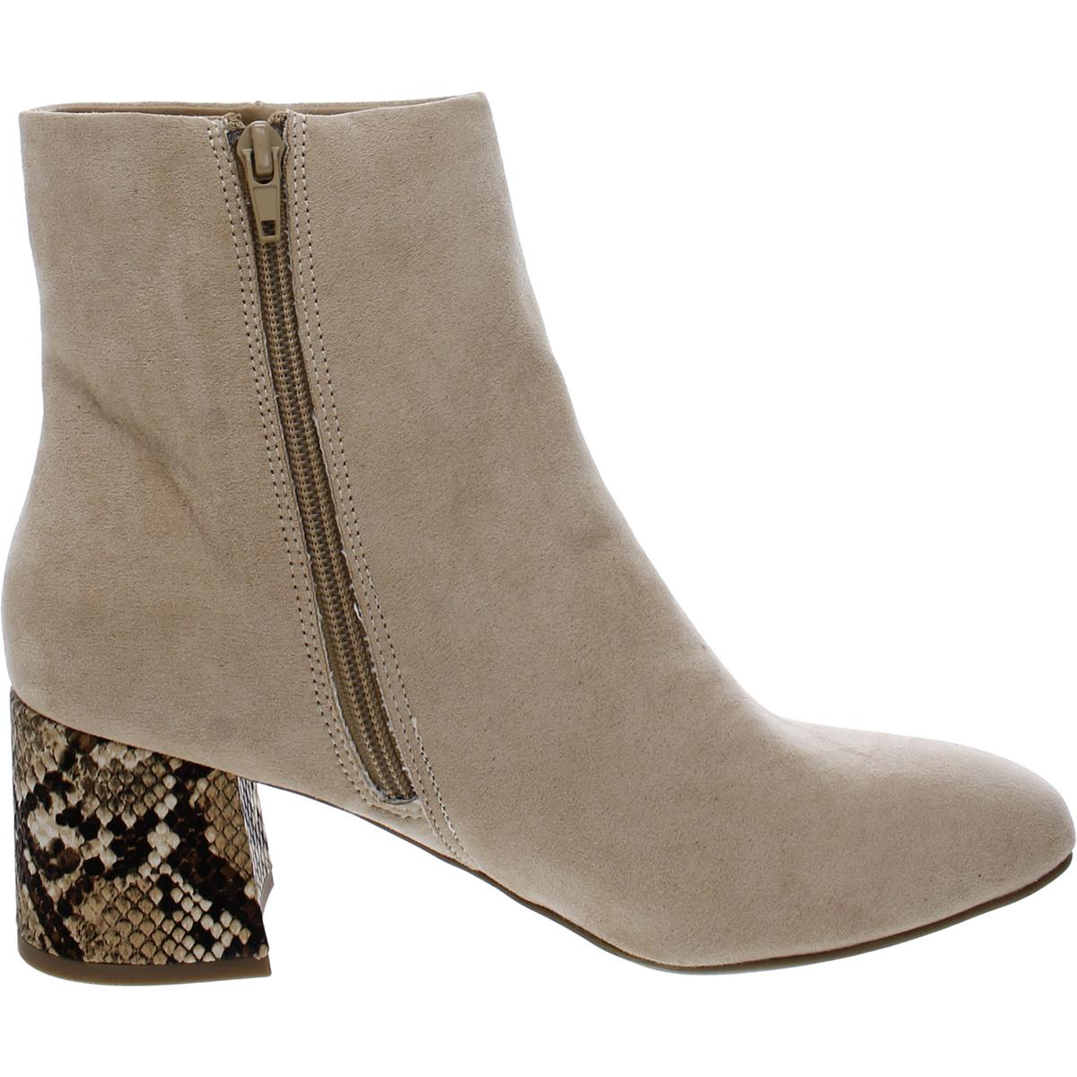 Sugar Olive Womens Snake Print Ankle Boots