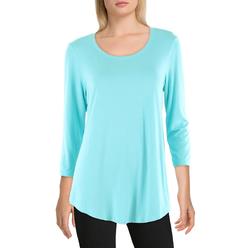 JM COLLECTION Womens Knit 3/4 Sleeves Casual Top