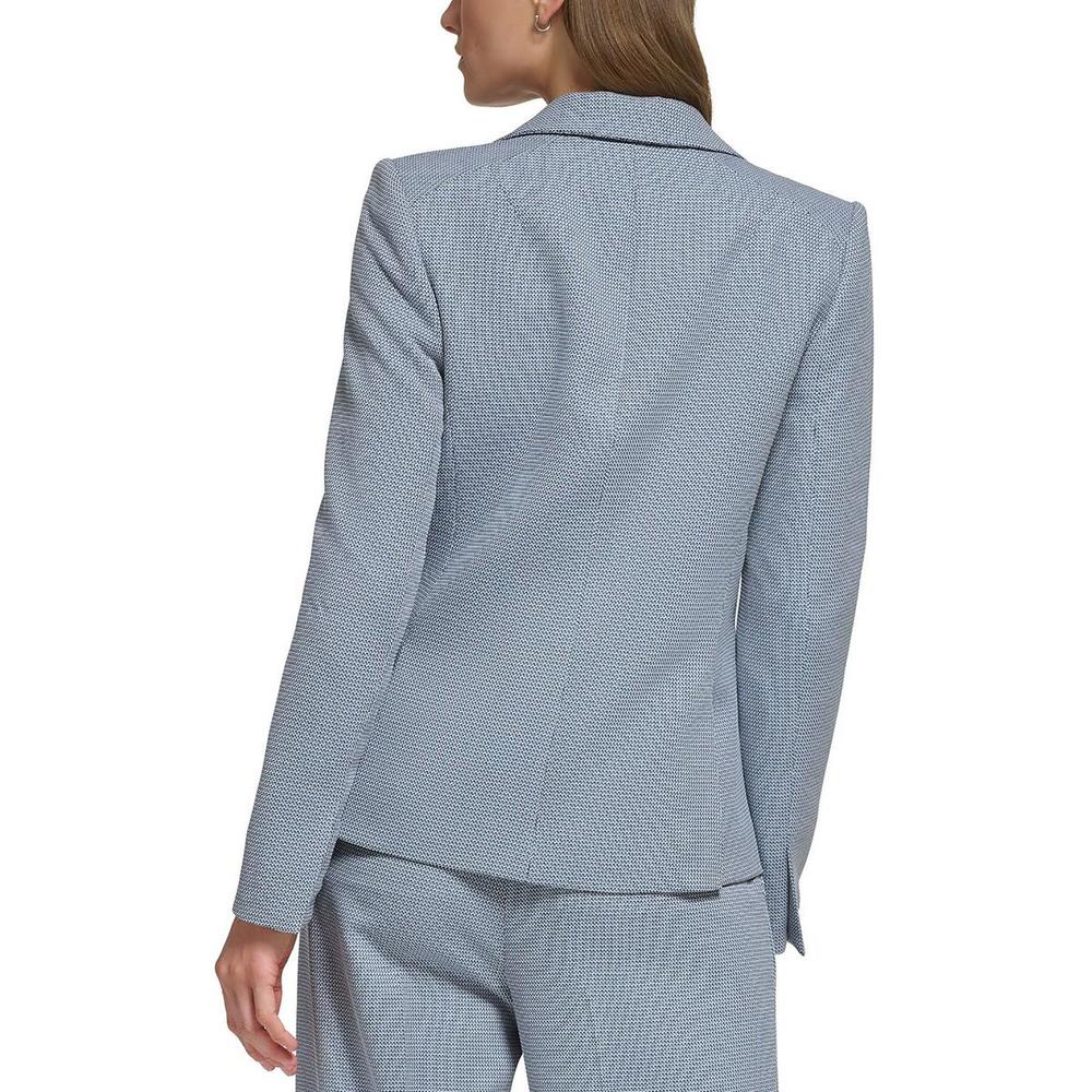 DKNY Petites Womens Pattern Business One-Button Blazer