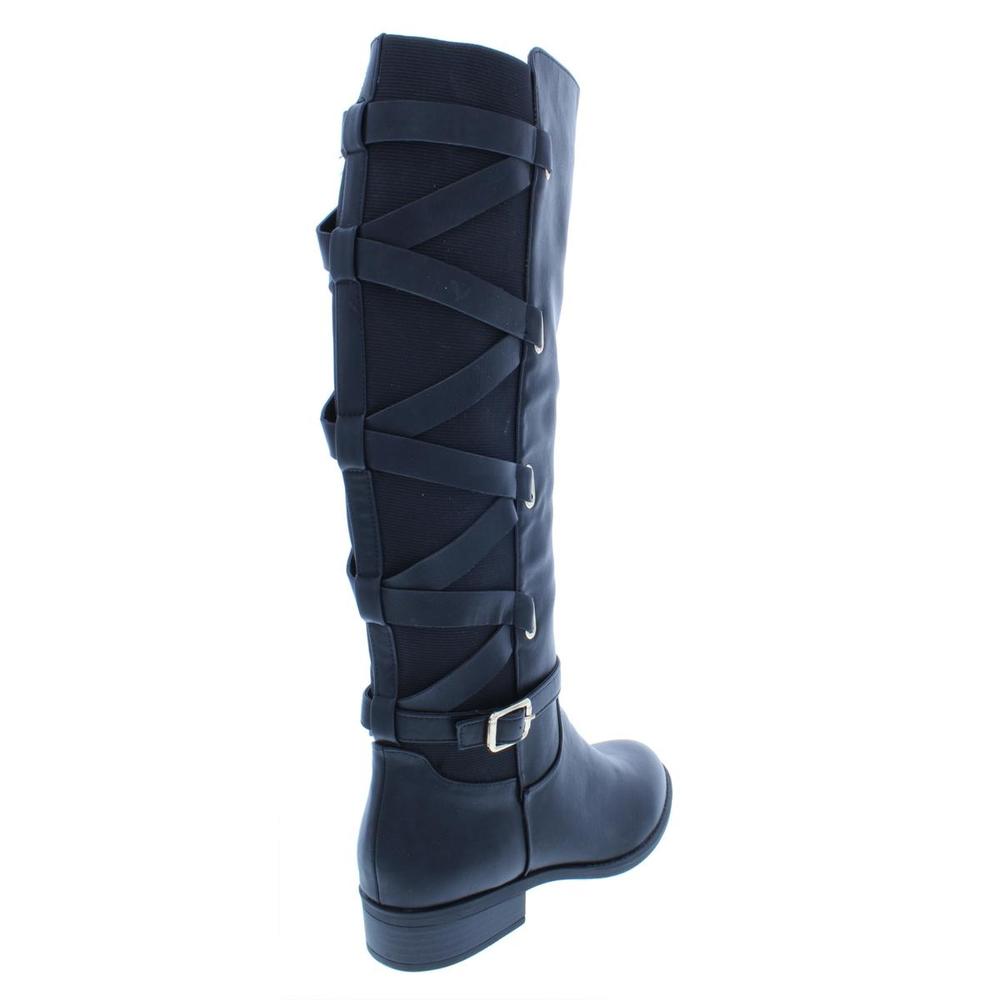 Thalia Sodi Veronika Womens Faux Leather Over-The-Knee Riding Boots