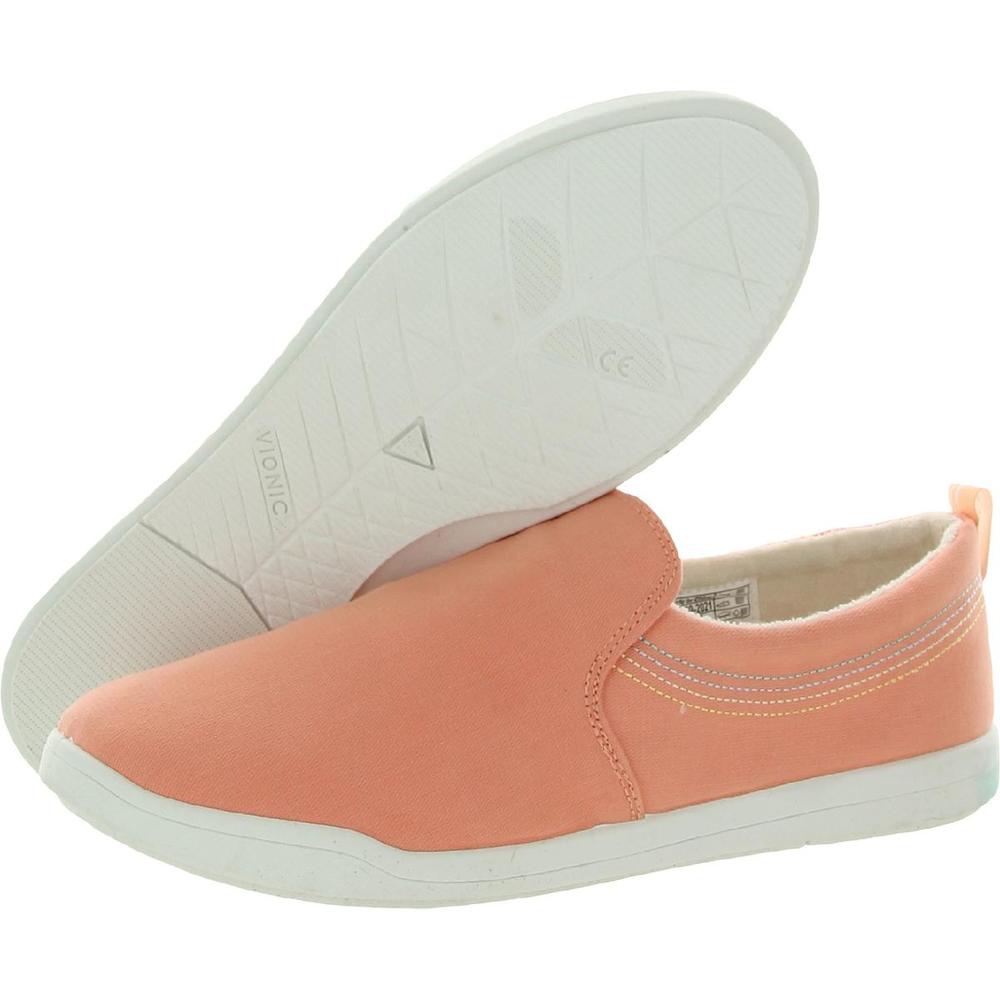 Vionic Beach Marshall Womens Canvas Laceless Slip-On Sneakers