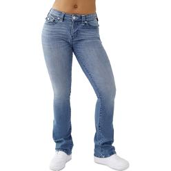 True Religion Becca Womens Mid-Rise Medium Wash Bootcut Jeans