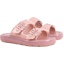 Tory Burch Womens Patent Buckle Jelly Sandals