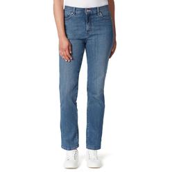 Gloria Vanderbilt Petites Womens High Rise Dark Wash Straight Leg Jeans