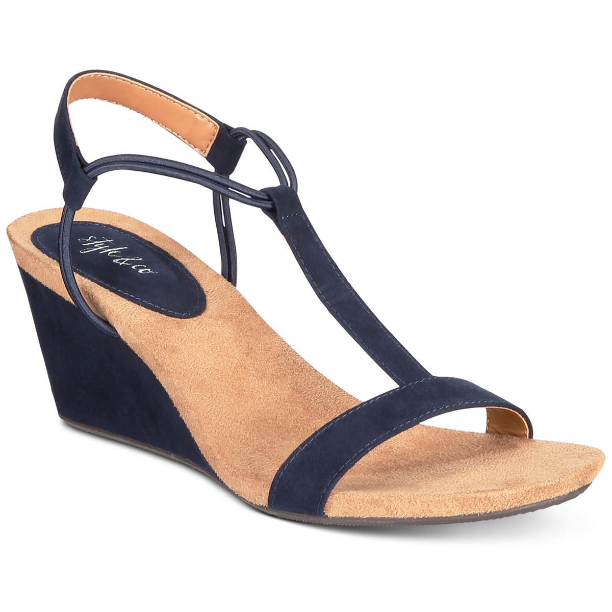 Style & Co. Mulan Womens T-strap Wedge Sandals