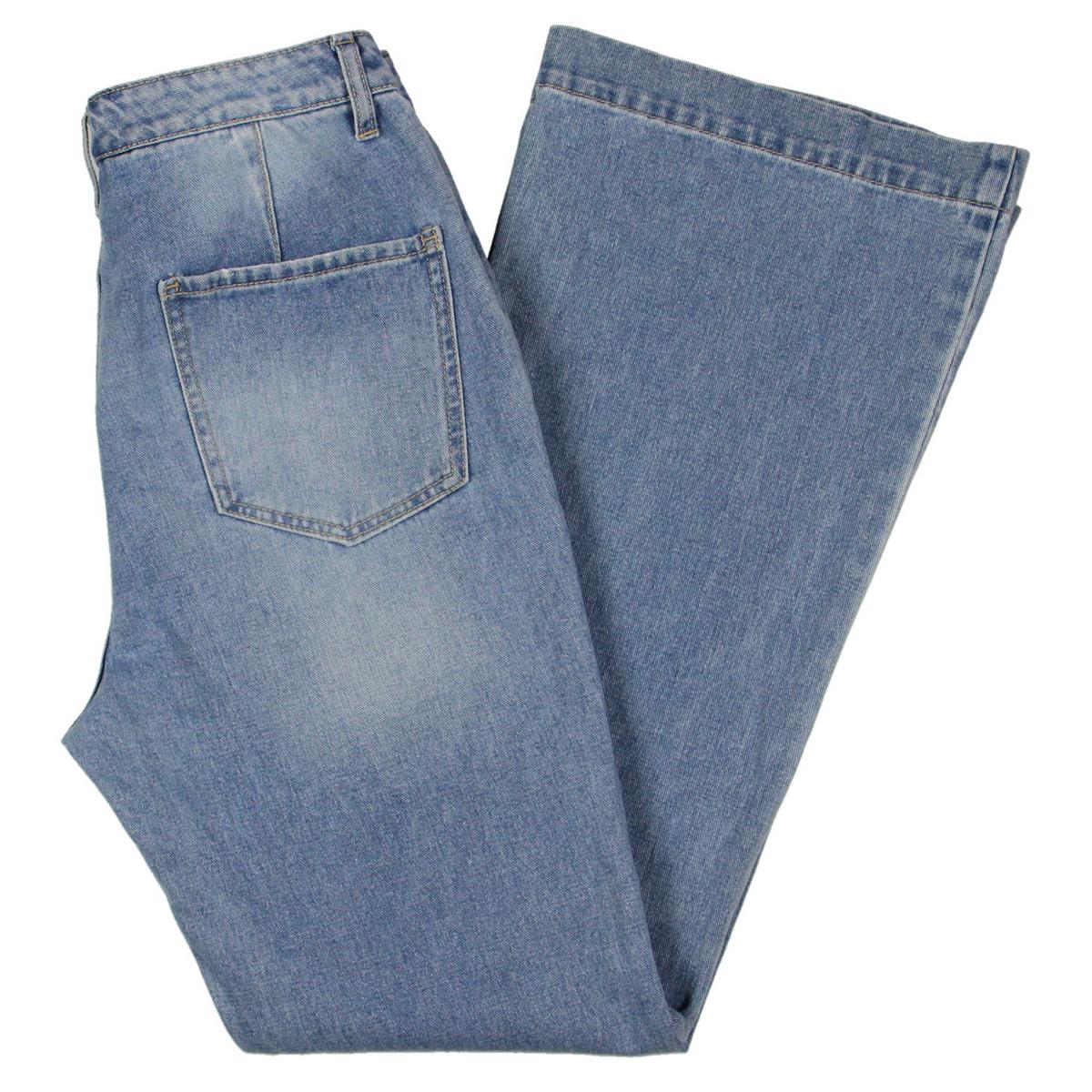 SAM EDELMAN Marlow Womens Braided High Rise Flare Jeans