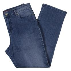 Gloria Vanderbilt Petites Amanda Womens High Rise Denim Tapered Leg Jeans
