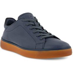Ecco Street Tray Mens Faux Leather Lace-Up Oxfords