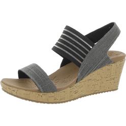 Skechers Beverlee-Smitten Kitten Womens Shimmer Platform Wedge Sandals
