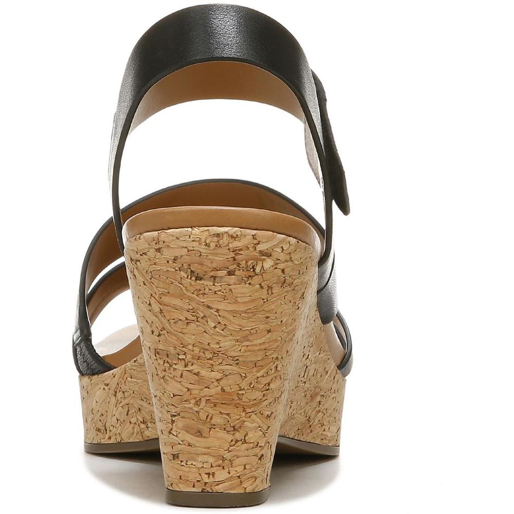 Naturalizer Cynthia Womens Leather Platform Wedge Sandals