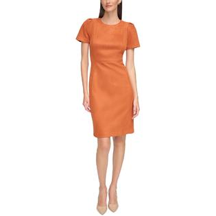 Calvin Klein Womens Solid Faux Suede Wear To Work Dress Calvin Klein Womens Solid Faux Suede Wear To Work Dress