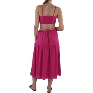 BCBG Womens Below Knee Cutout Midi Dress BCBG Womens Below Knee Cutout Midi Dress